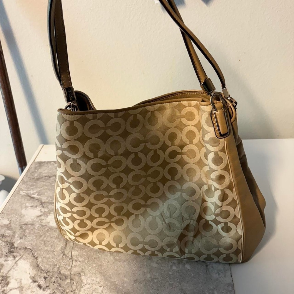 Vintage Cream Colored Coach Purse